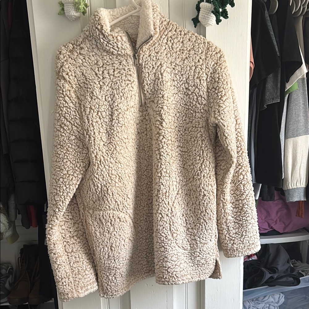 Cozy Cream Sherpa Pullover